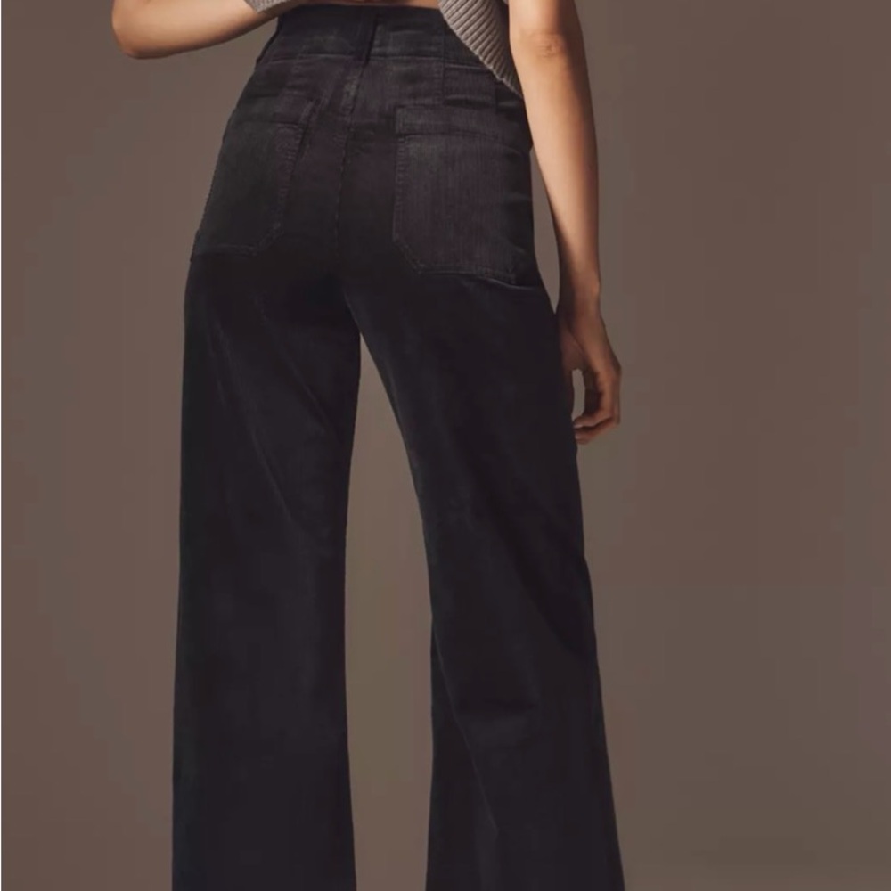 Black Colette Full-length Corduroy Pants NWT - Picture 2 of 2